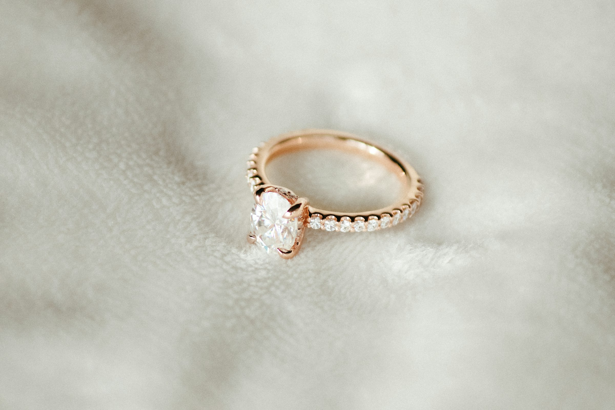 Oval cut lab-grown diamond
