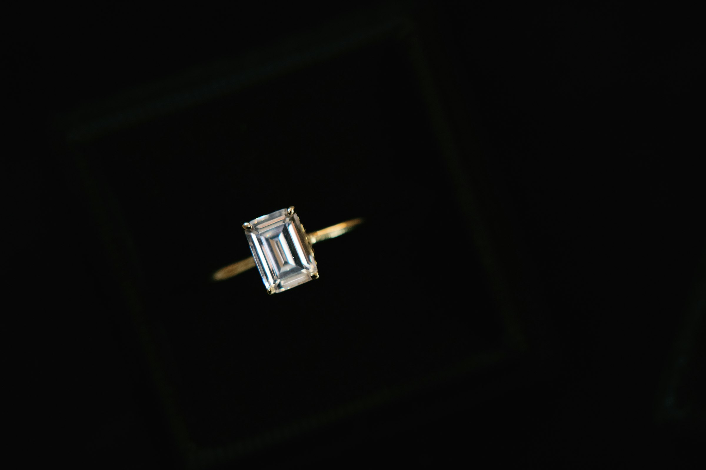Emerald cut lab-grown diamond