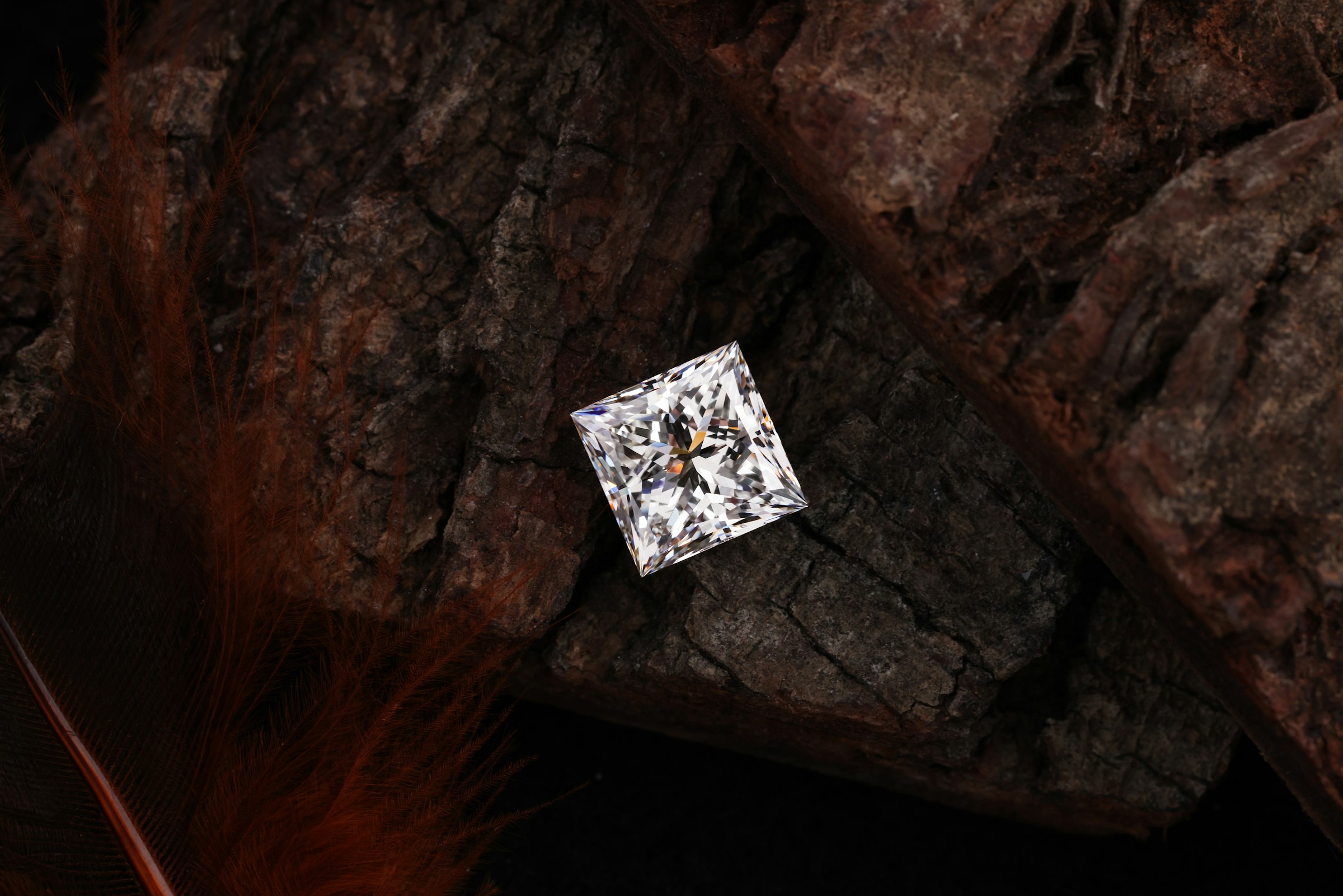 Baguette cut lab-grown diamond